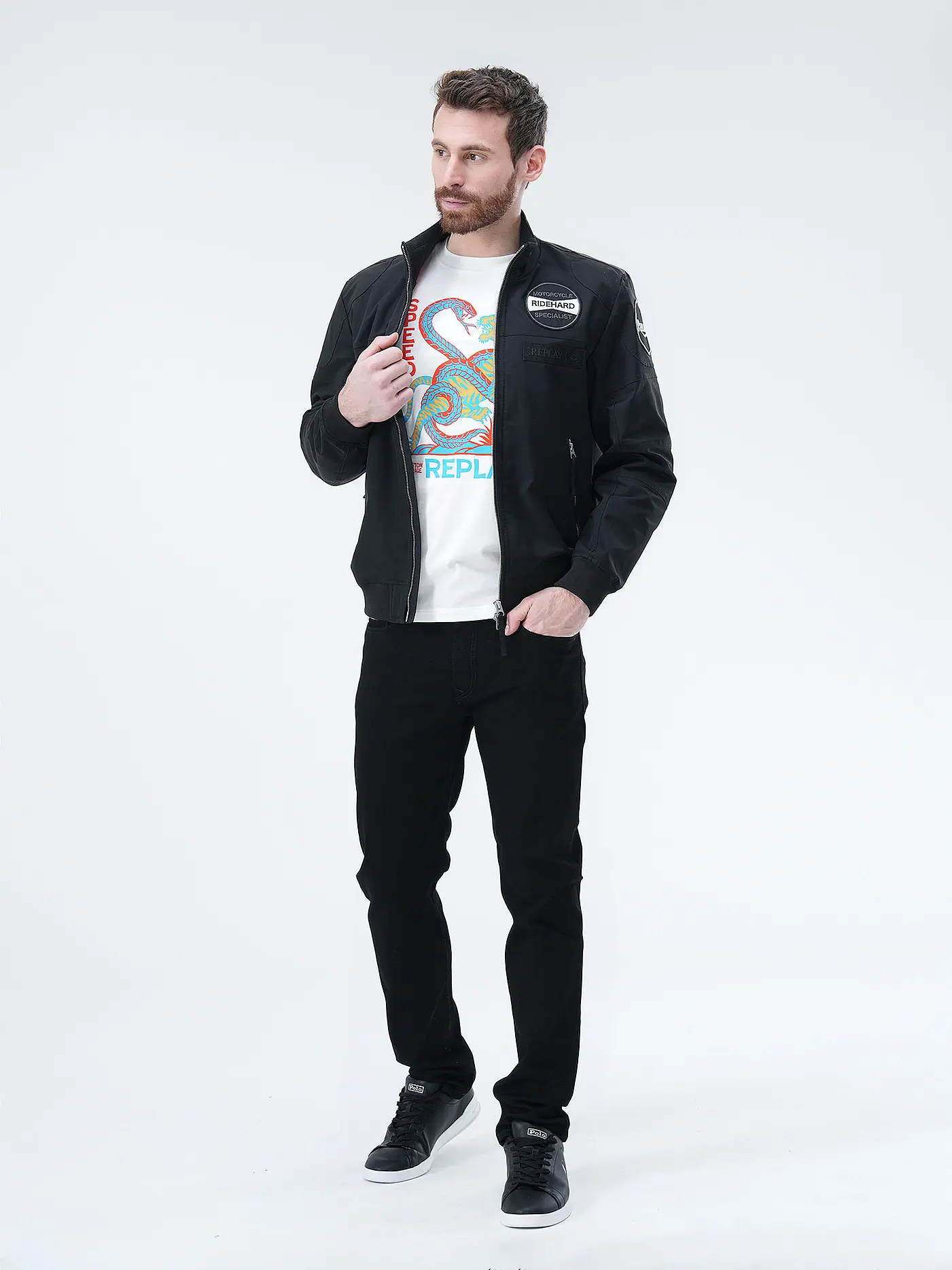 MAC | Jeans Straight Fit " Arne " Lang | schwarz